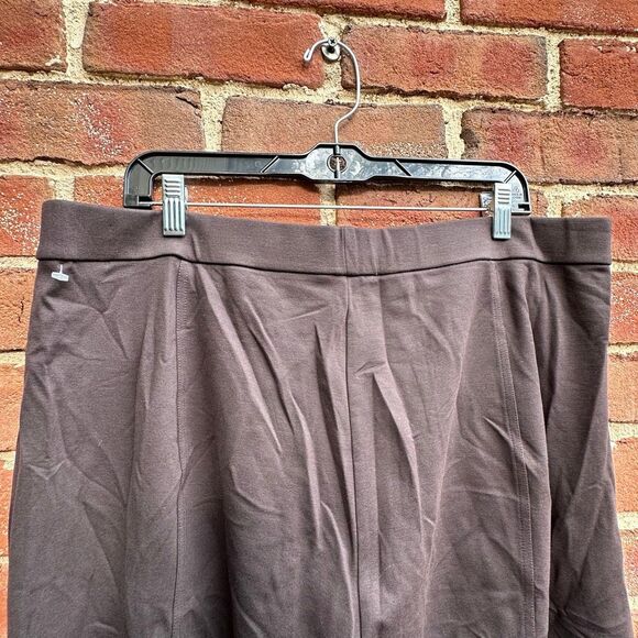 Eileen Fisher $218 Womens washable Flex Ponte Lantern Pants brown XL NEW - Picture 10 of 13